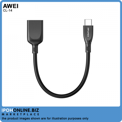 Awei CL-14 OTG Adapter Cable Type C Male To USB Data Sync Converter Cable