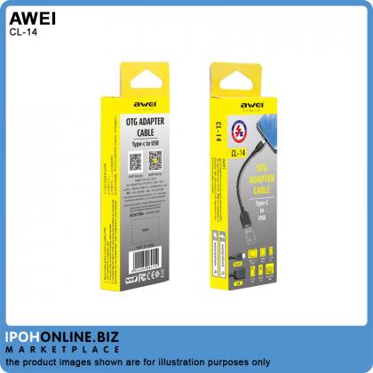 Awei CL-14 OTG Adapter Cable Type C Male To USB Data Sync Converter Cable