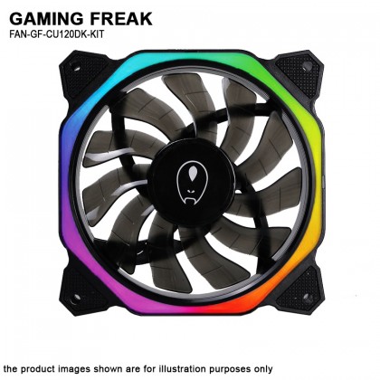 Gaming Freak GF-CU120DK-KIT Lumina Cube Dark 3-IN-1 Starter Kit 12cm LED Fan