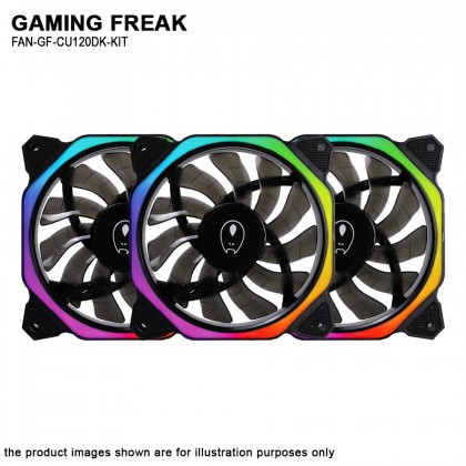 Gaming Freak GF-CU120DK-KIT Lumina Cube Dark 3-IN-1 Starter Kit 12cm LED Fan