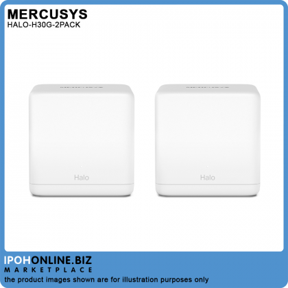 Mercusys Halo H30G AC1300 Gigabit Mesh Dual Band WiFi Router System - 2 Pack Mercusys Halo H30G AC1300 Gigabit Mesh Dual Band WiFi Router System - 2 Pack