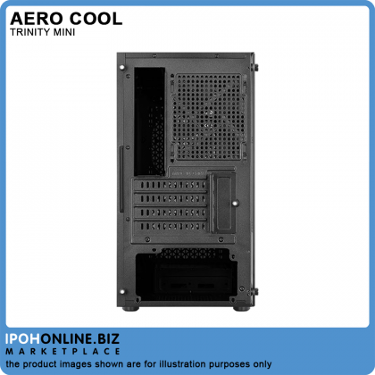 AeroCool Trinity Mini-G-BK-v1 Tempered Glass Mini Tower Case With 12cm Black Fan AeroCool Trinity Mini-G-BK-v1 Tempered Glass Mini Tower Case With 12cm Black Fan