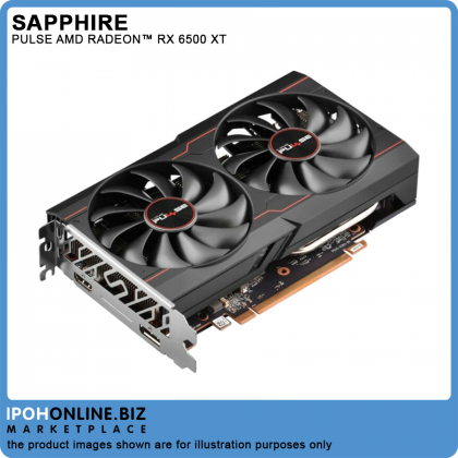 SAPPHIRE PULSE AMD Radeon RX6500 XT GAMING OC 4GB GDDR6 PCI-Express 4.0 HDMI DP Graphics Card