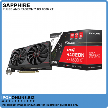 SAPPHIRE PULSE AMD Radeon RX6500 XT GAMING OC 4GB GDDR6 PCI-Express 4.0 HDMI DP Graphics Card