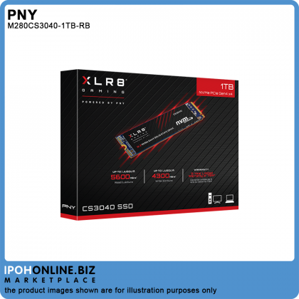 PNY XLR8 CS3040 1TB M.2 2280 NVMe PCIe Gen4 X4 SSD