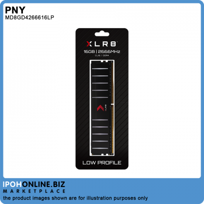 PNY XLR8 8GB DDR4 2666 Low Profile Desktop RAM - XMP 2.0 PNY XLR8 8GB DDR4 2666 Low Profile Desktop RAM - XMP 2.0