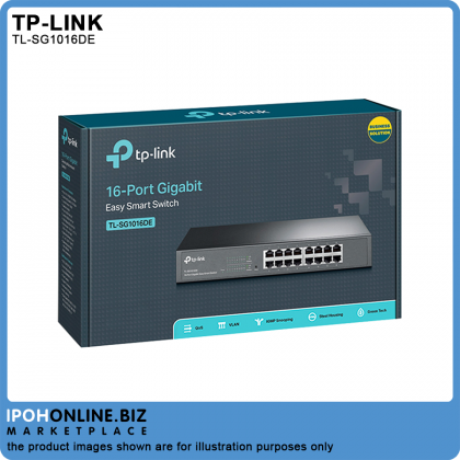 TP-Link TL-SG1016DE 16 Port 10/100/1000Mbps Gigabit Easy Smart Switch
