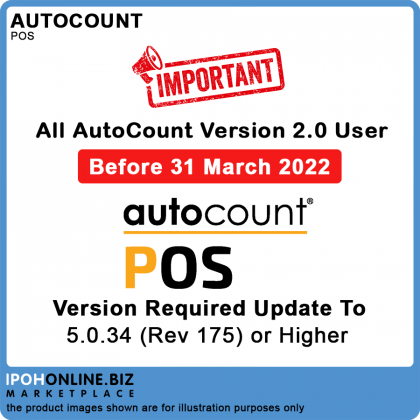 AutoCount Important Update Before 31 March 2022 For All AutoCount Version 2.0 Licensed User - FOC 16GB Pendrive AutoCount Important Update Before 31 March 2022 For All AutoCount Version 2.0 Licensed User - FOC 16GB Pendrive