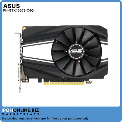 ASUS PHOENIX NVIDIA GeForce GTX 1660 SUPER OC Edition 6GB GDDR6 HDMI DVI DP Graphic Card - PH-GTX1660S-O6G ASUS PHOENIX NVIDIA GeForce GTX 1660 SUPER OC Edition 6GB GDDR6 HDMI DVI DP Graphic Card - PH-GTX1660S-O6G