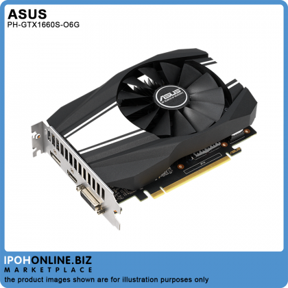 ASUS PHOENIX NVIDIA GeForce GTX 1660 SUPER OC Edition 6GB GDDR6 HDMI DVI DP Graphic Card - PH-GTX1660S-O6G ASUS PHOENIX NVIDIA GeForce GTX 1660 SUPER OC Edition 6GB GDDR6 HDMI DVI DP Graphic Card - PH-GTX1660S-O6G