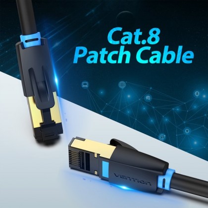 VENTION Cat.8 SFTP Patch 0.5M 2.5G/5G/10Gbps Super Speed Fast Transmission Cable For Gaming Server Workstation Hosting