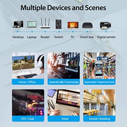 VENTION Cat.8 SFTP Patch 0.5M 2.5G/5G/10Gbps Super Speed Fast Transmission Cable For Gaming Server Workstation Hosting