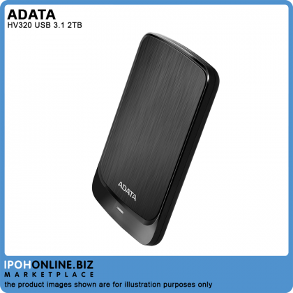 ADATA HV320 USB 3.1 2TB 2.5" Portable Slim 10.7mm External Hard Disk Drive ADATA HV320 USB 3.1 2TB 2.5" Portable Slim 10.7mm External Hard Disk Drive