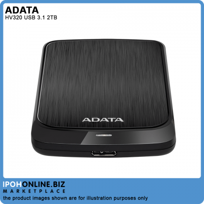 ADATA HV320 USB 3.1 2TB 2.5" Portable Slim 10.7mm External Hard Disk Drive ADATA HV320 USB 3.1 2TB 2.5" Portable Slim 10.7mm External Hard Disk Drive