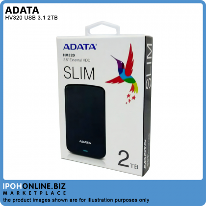 ADATA HV320 USB 3.1 2TB 2.5" Portable Slim 10.7mm External Hard Disk Drive ADATA HV320 USB 3.1 2TB 2.5" Portable Slim 10.7mm External Hard Disk Drive