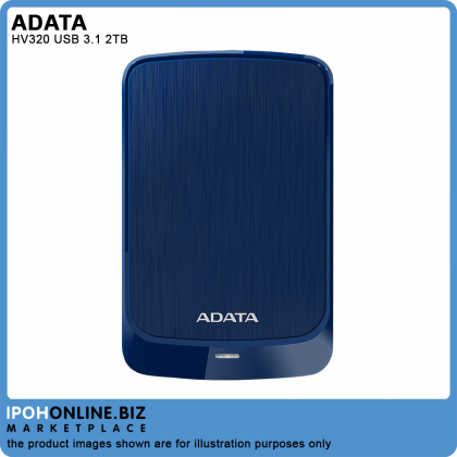 ADATA HV320 USB 3.1 2TB 2.5" Portable Slim 10.7mm External Hard Disk Drive ADATA HV320 USB 3.1 2TB 2.5" Portable Slim 10.7mm External Hard Disk Drive
