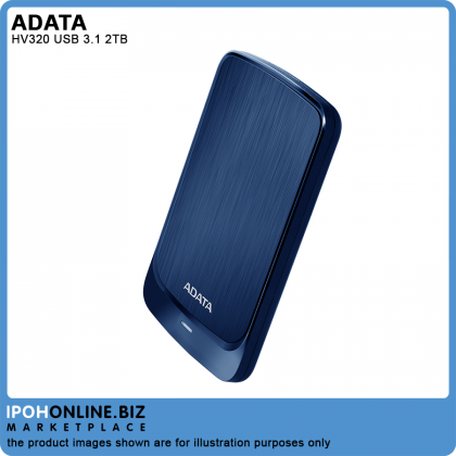 ADATA HV320 USB 3.1 2TB 2.5" Portable Slim 10.7mm External Hard Disk Drive ADATA HV320 USB 3.1 2TB 2.5" Portable Slim 10.7mm External Hard Disk Drive