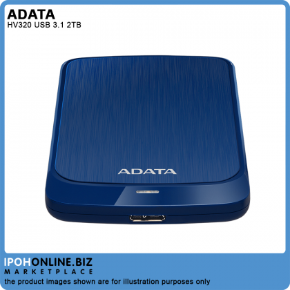 ADATA HV320 USB 3.1 2TB 2.5" Portable Slim 10.7mm External Hard Disk Drive ADATA HV320 USB 3.1 2TB 2.5" Portable Slim 10.7mm External Hard Disk Drive