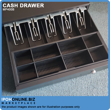 MP400B 5 Slot Paper Money 8 Slot Coin Cash Drawer (400mm x 410mm x 100mm)