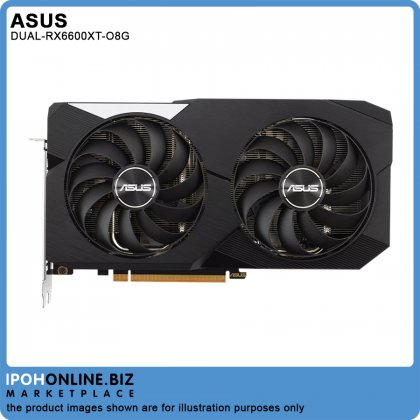 Asus Dual Radeon RX 6600 XT OC Edition 8GB GDDR6 HDMI DP Graphic Card - DUAL-RX6600XT-O8G