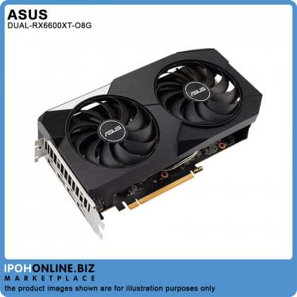 Asus Dual Radeon RX 6600 XT OC Edition 8GB GDDR6 HDMI DP Graphic Card - DUAL-RX6600XT-O8G