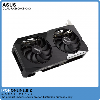 Asus Dual Radeon RX 6600 XT OC Edition 8GB GDDR6 HDMI DP Graphic Card - DUAL-RX6600XT-O8G
