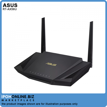 ASUS RT-AX56U AX1800 Dual Band Smart WiFi 6 (802.11ax) Router with Ai Mesh WiFi system & Trend Micro - 800Mbps ASUS RT-AX56U AX1800 Dual Band Smart WiFi 6 (802.11ax) Router with Ai Mesh WiFi system & Trend Micro - 800Mbps
