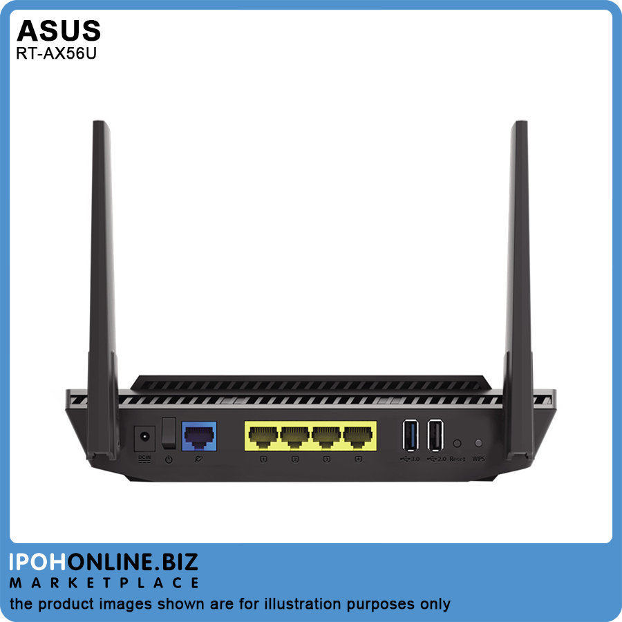 ASUS RTAX56U AX1800 Dual Band Smart WiFi 6 (802.11ax) Router