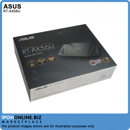 ASUS RT-AX56U AX1800 Dual Band Smart WiFi 6 (802.11ax) Router with Ai Mesh WiFi system & Trend Micro - 800Mbps ASUS RT-AX56U AX1800 Dual Band Smart WiFi 6 (802.11ax) Router with Ai Mesh WiFi system & Trend Micro - 800Mbps