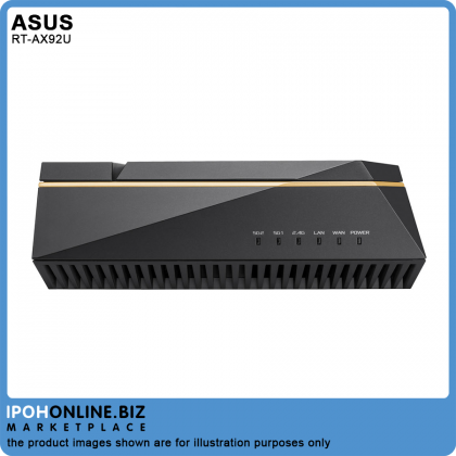 ASUS RT-AX92U AX6100 Tri-Band Smart WiFi 6 (802.11ax) Gaming Router with Ai Mesh & AiProtection Pro - 800Mbps ASUS RT-AX92U AX6100 Tri-Band Smart WiFi 6 (802.11ax) Gaming Router with Ai Mesh & AiProtection Pro - 800Mbps