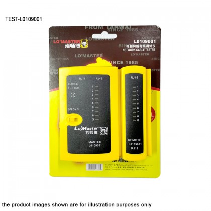 RJ11/RJ45 LAN Network Cable Tester L0109001 FREE One 9V battery RJ11/RJ45 LAN Network Cable Tester L0109001 FREE One 9V battery
