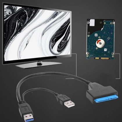 SATA to Dual USB3.0 High Speed Adapter Cable for External 2.5 inch SATA/HDD SATA to Dual USB3.0 High Speed Adapter Cable for External 2.5 inch SATA/HDD