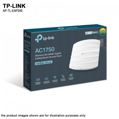 TP-LINK EAP245 V3 AC1750 Wireless MU-MIMO Dual Band Gigabit Ceiling Mount Access Point TP-LINK EAP245 V3 AC1750 Wireless MU-MIMO Dual Band Gigabit Ceiling Mount Access Point