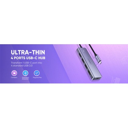 UGREEN 4-Port USB3.0 Hub With USB-C Power Supply