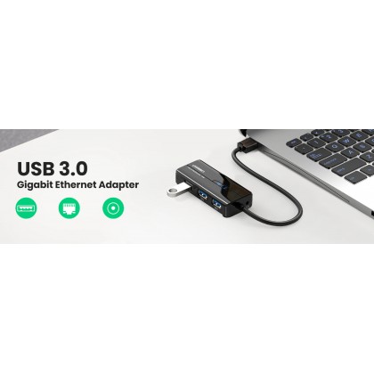 UGREEN USB 3.0 Hub with Gigabit Ethernet Adapter UGREEN USB 3.0 Hub with Gigabit Ethernet Adapter