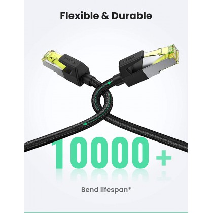 UGREEN CAT7 Shielded Round Cable With Braided Modular Plugs 5M