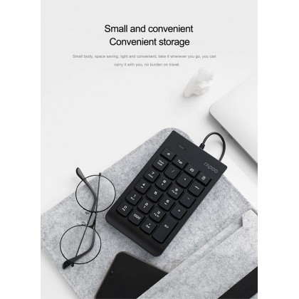 RAPOO K10 23-Keys Compact Wired Numeric Keypad Number Pad