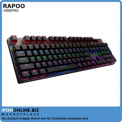 RAPOO V500 Pro Backlit Mechanical Gaming Keyboard - Blue Switch Edition