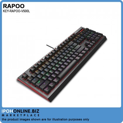 Rapoo V500L Backlit Mechanical Gaming Keyboard - Blue Switch Edition