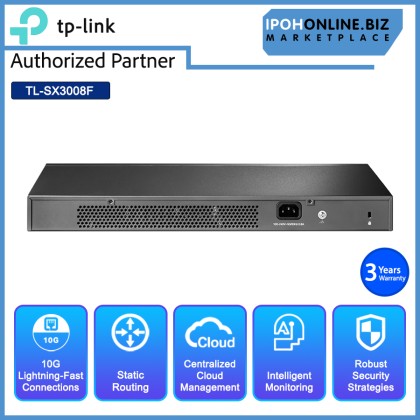 TP-LINK TL-SX3008F JetStream 8-port 10GE SFP+ L2+ Managed Switch TP-LINK TL-SX3008F JetStream 8-port 10GE SFP+ L2+ Managed Switch
