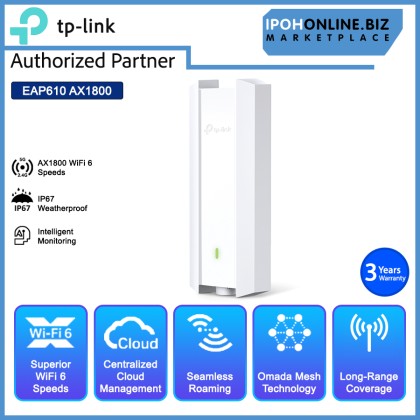 TP-Link Omada EAP610-Outdoor AX1800 Indoor/Outdoor Wi-Fi 6 Access Point