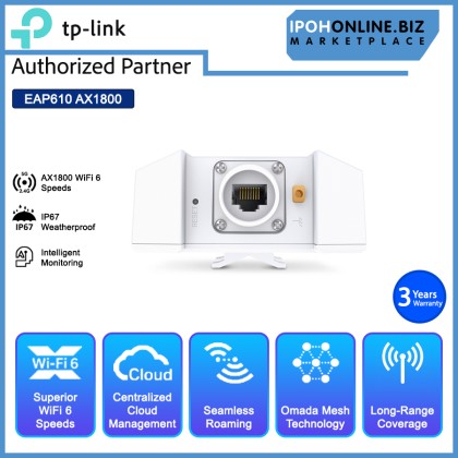 TP-Link Omada EAP610-Outdoor AX1800 Indoor/Outdoor Wi-Fi 6 Access Point