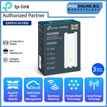 TP-Link Omada EAP610-Outdoor AX1800 Indoor/Outdoor Wi-Fi 6 Access Point