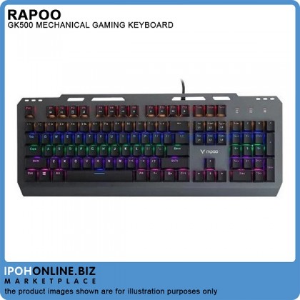RAPOO GK500 RGB Backlit Mechanical Gaming Keyboard - Blue Switch Edition RAPOO GK500 RGB Backlit Mechanical Gaming Keyboard - Blue Switch Edition