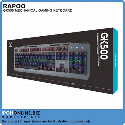RAPOO GK500 RGB Backlit Mechanical Gaming Keyboard - Blue Switch Edition RAPOO GK500 RGB Backlit Mechanical Gaming Keyboard - Blue Switch Edition