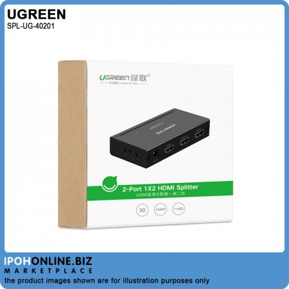 UGREEN 40201 1 x 2 HDMI Amplifier Splitter - Black