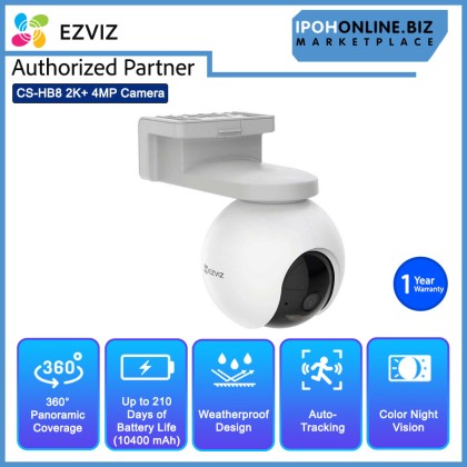 EZVIZ HB8 2K+ 4MP Battery-Powered PT Camera CS-HB8-R100-2C4WDL EZVIZ HB8 2K+ 4MP Battery-Powered PT Camera CS-HB8-R100-2C4WDL