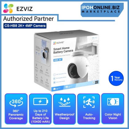 EZVIZ HB8 2K+ 4MP Battery-Powered PT Camera CS-HB8-R100-2C4WDL EZVIZ HB8 2K+ 4MP Battery-Powered PT Camera CS-HB8-R100-2C4WDL