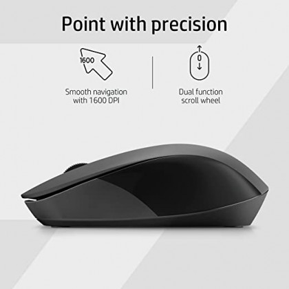 HP 150 2.4GHZ 1600DPI Ergonomic Wireless Mouse HP 150 2.4GHZ 1600DPI Ergonomic Wireless Mouse