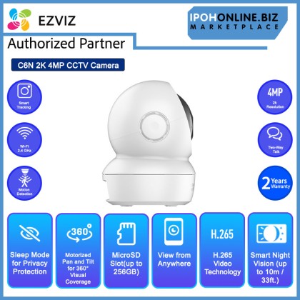 EZVIZ C6N 2K 4MP H.265 Smart Wi-Fi Pan & Tilt CCTV Camera CS-C6N-D0-8B4WF